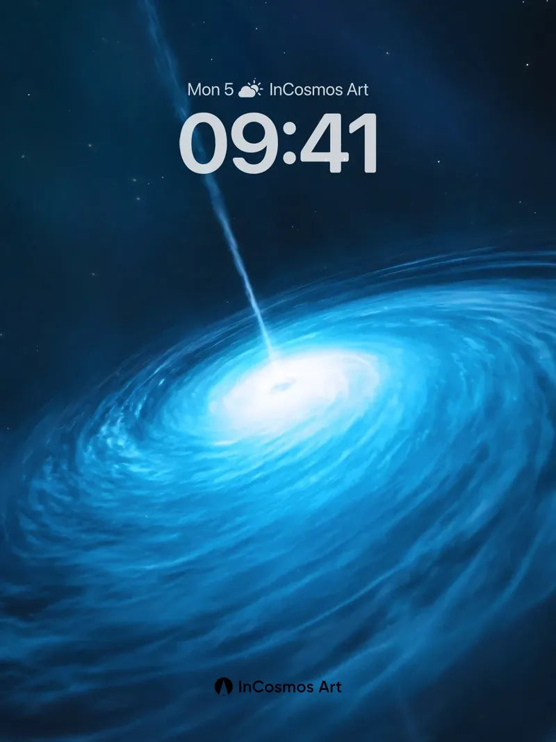 Cosmic Vortex Wallpaper with Celestial Beam wallpaper for iPhone, iPad & Mac