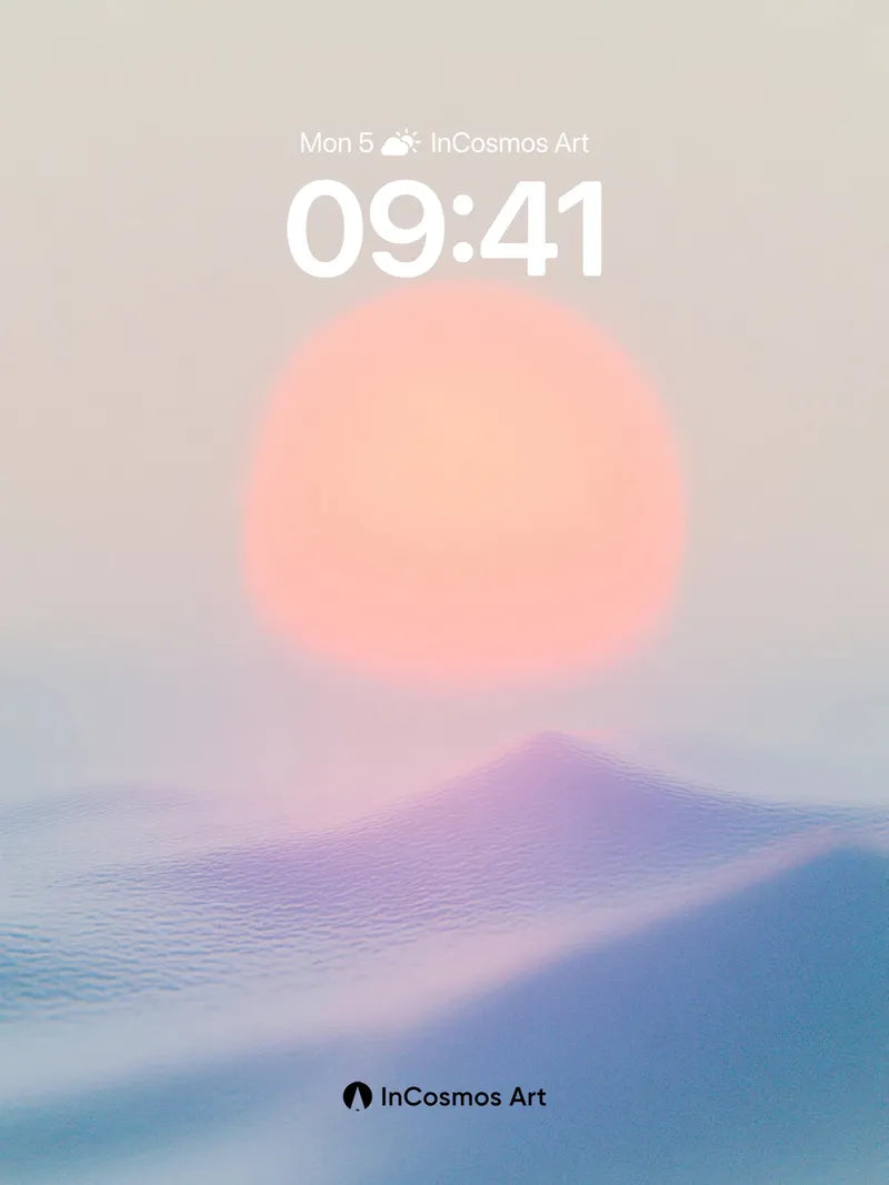 Serenity Dune Wallpaper with Soft Sun Halo