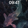 Stellar Koi Wallpaper with Celestial Trails wallpaper for iPhone, iPad & Mac