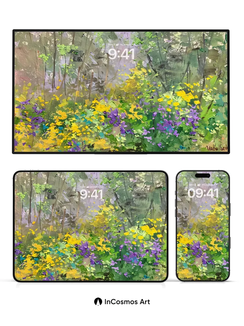 Whispering Woods Wallpaper with Dappled Light