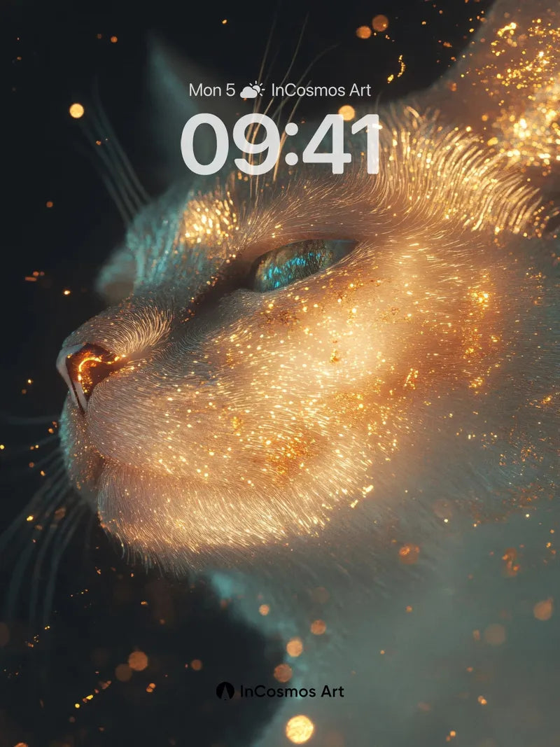 Golden Hush Wallpaper with Starlight Whiskers