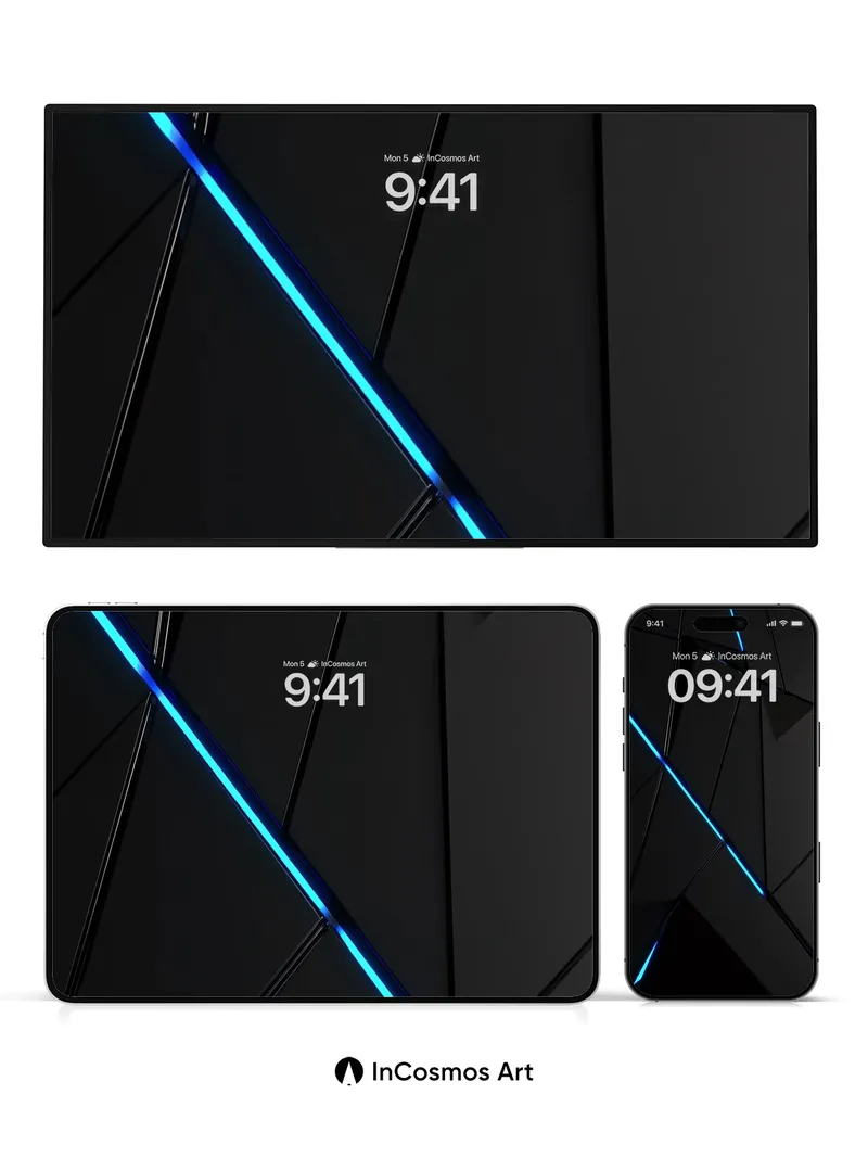 Neon Lattice Wallpaper with Electric Veins