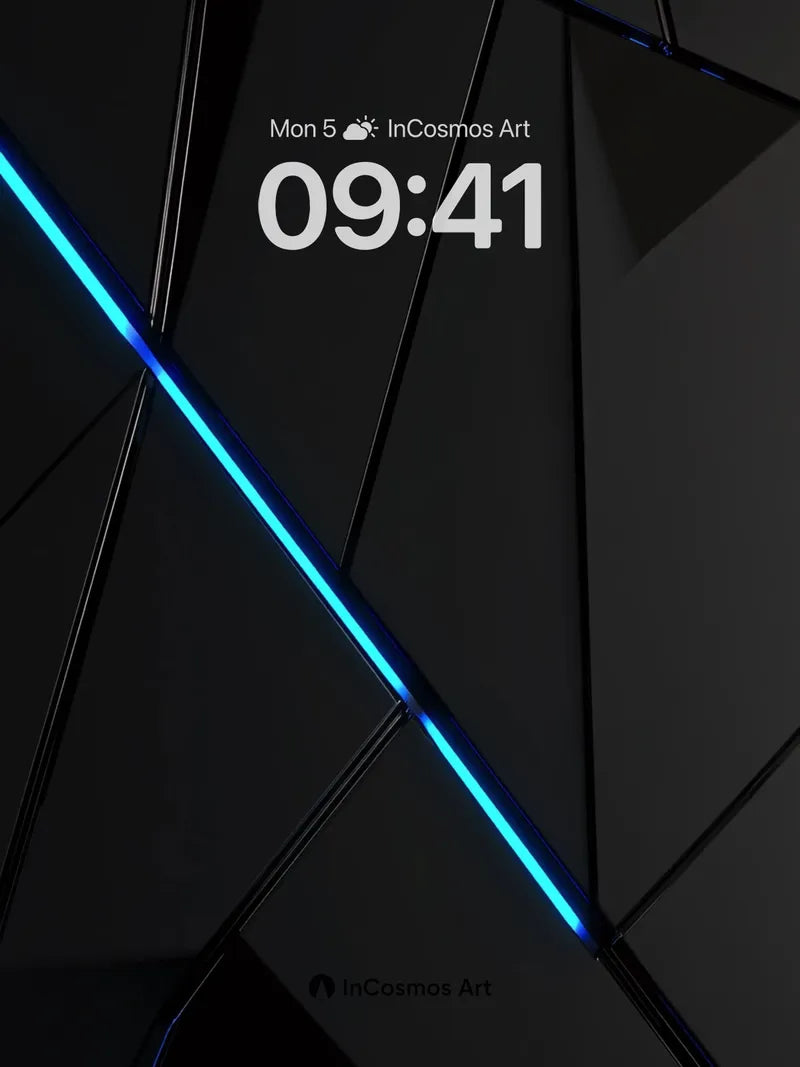 Neon Lattice Wallpaper with Electric Veins