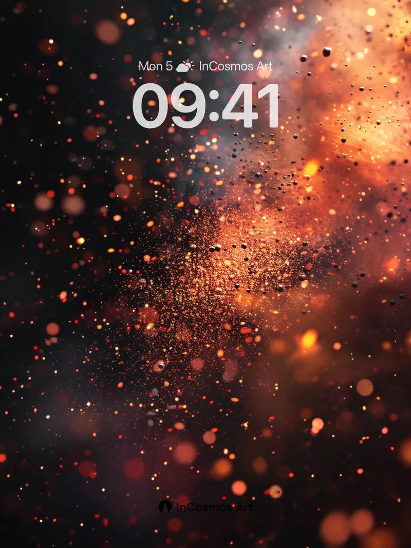 Ember Drift Wallpaper with Cosmic Dust