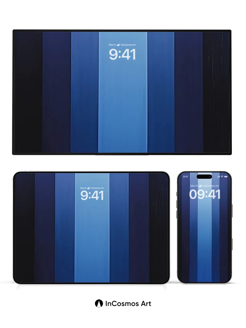 Serenity Gradient Wallpaper with Deep Blue Veins