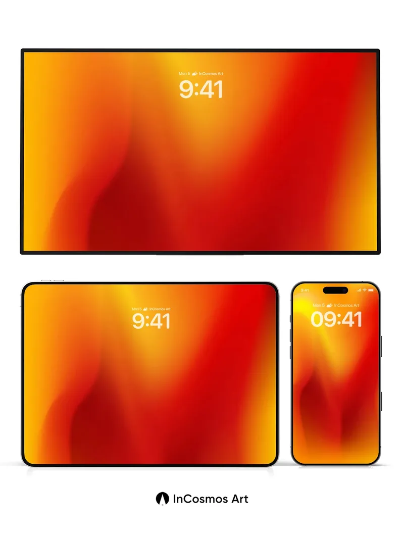 Blazing Heatwave Wallpaper with Liquid Fire