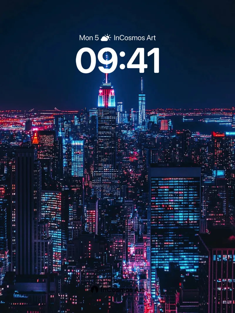 Neon Pulse Wallpaper with Electric Skyline