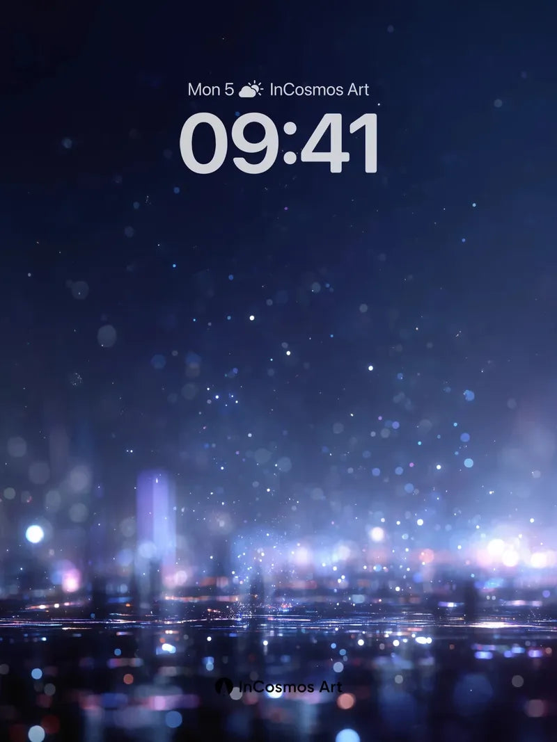 Stellar Hush Wallpaper with Floating Light Dust