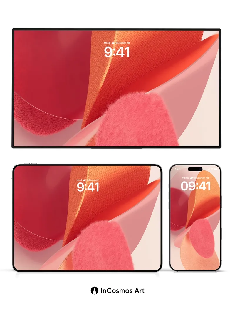 Velvet Bloom Wallpaper with Textured Petals