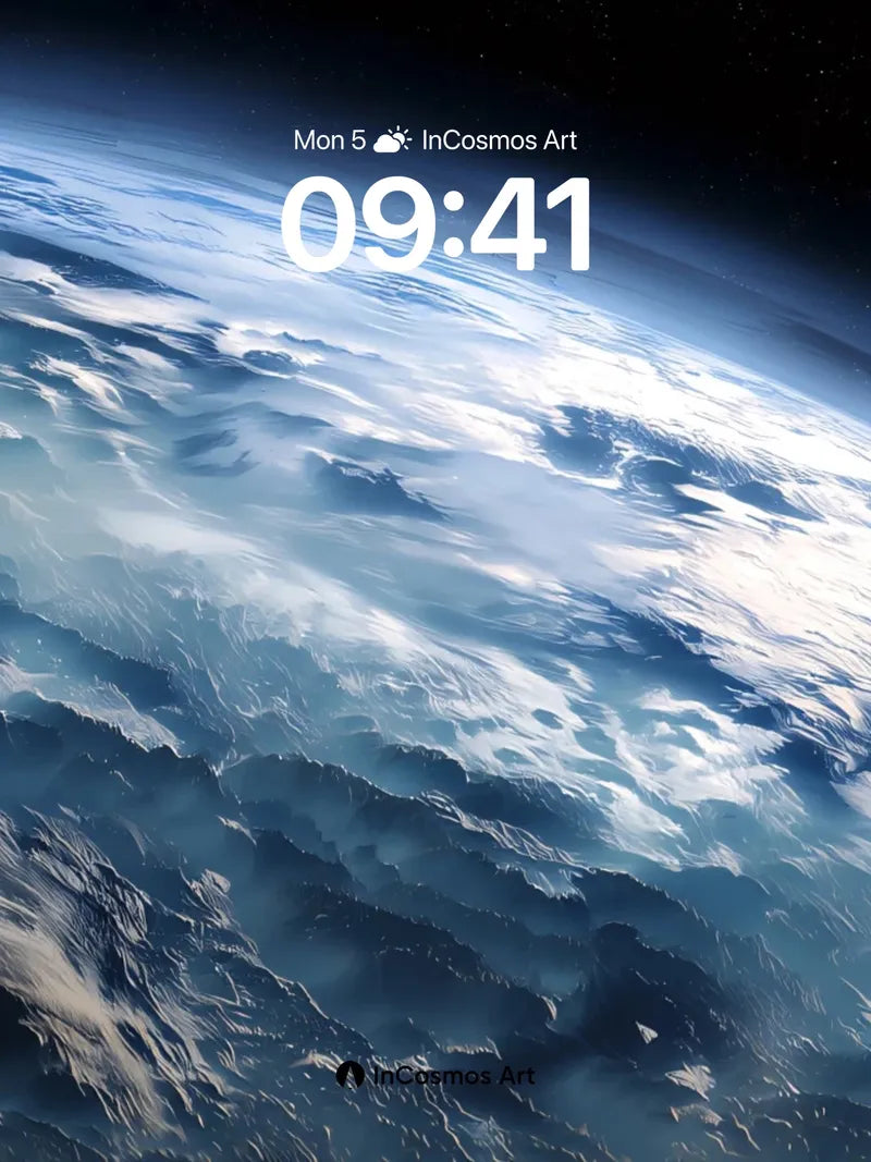 Cosmic Serenity Wallpaper with Earth's Edge