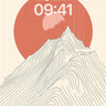 Serenity Ridge Wallpaper with Sunlit Lines wallpaper for iPhone, iPad & Mac