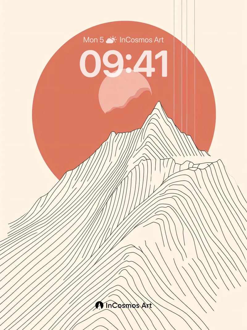 Serenity Ridge Wallpaper with Sunlit Lines