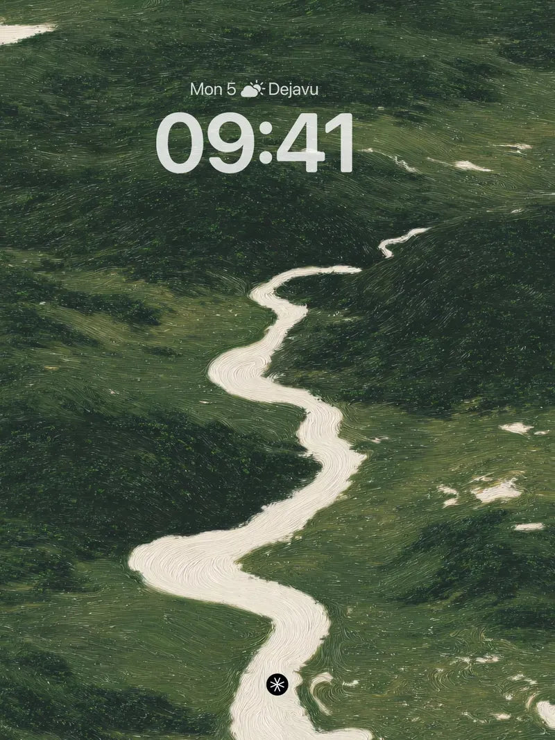 Aerial River Valley Green Wallpaper Background
