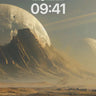 Desert Mirage Wallpaper with Celestial Echoes wallpaper for iPhone, iPad & Mac