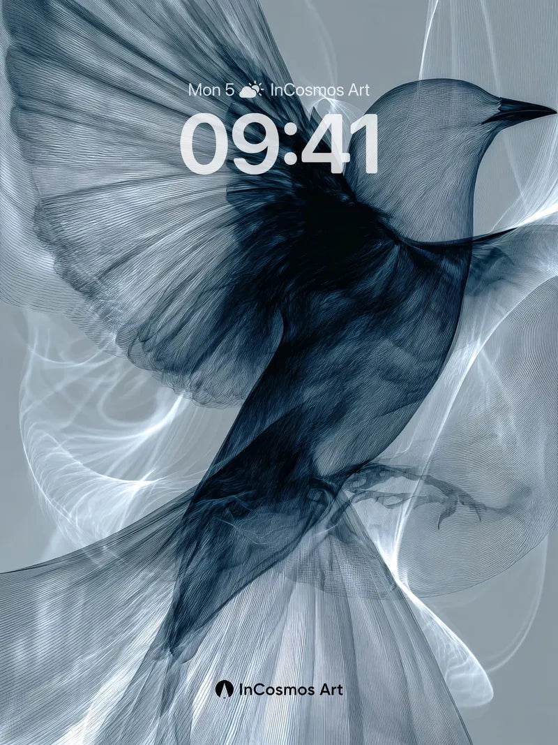 Spectral Flight Wallpaper with Ethereal Wings