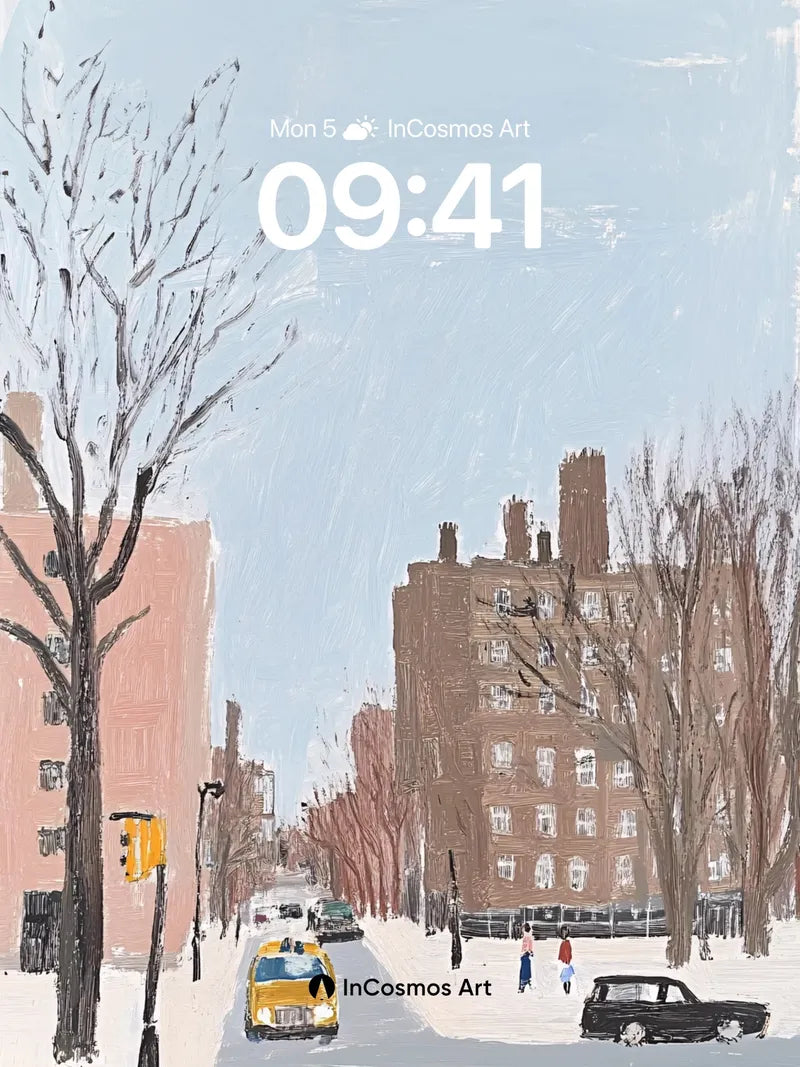 Snowfall Hush Wallpaper with Winter Streets