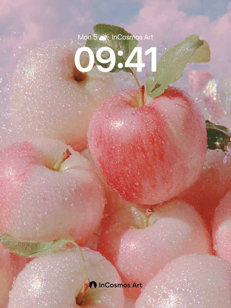 Gleaming Frost Apple Wallpaper with Ethereal Sky wallpaper for iPhone, iPad & Mac