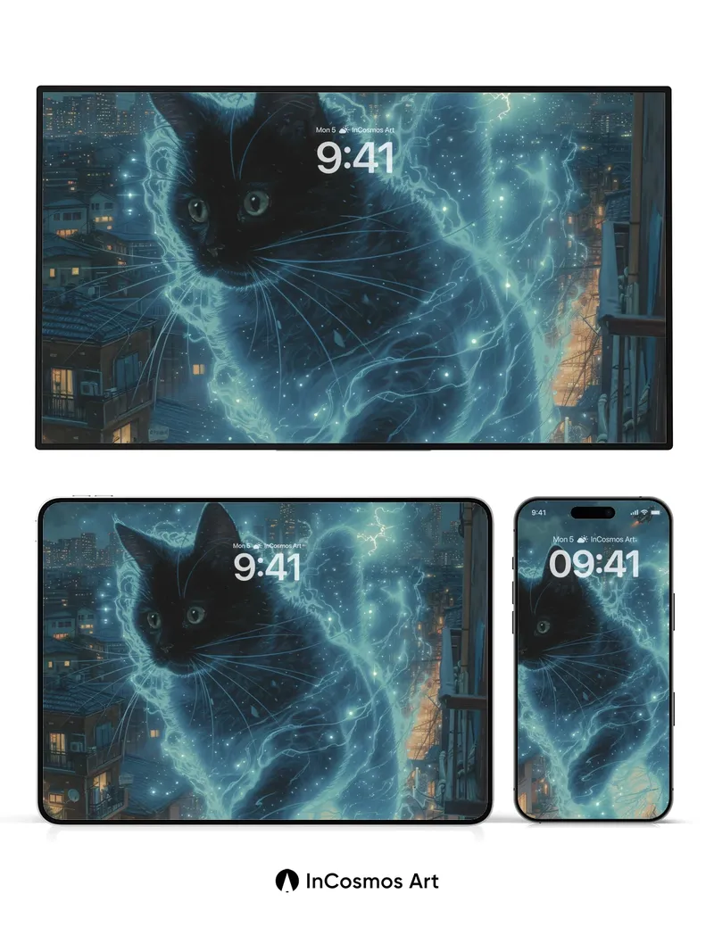 Electric Whisker Wallpaper with City Storm