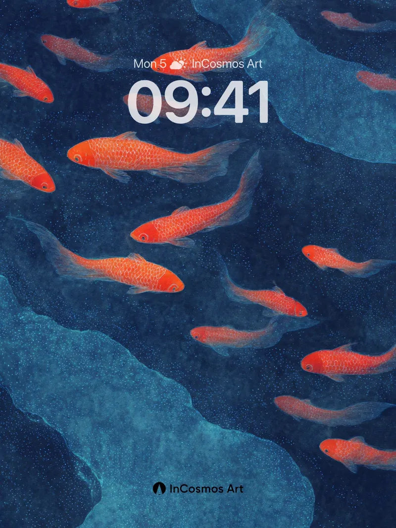 Crimson Drift Wallpaper with Aquatic Breath