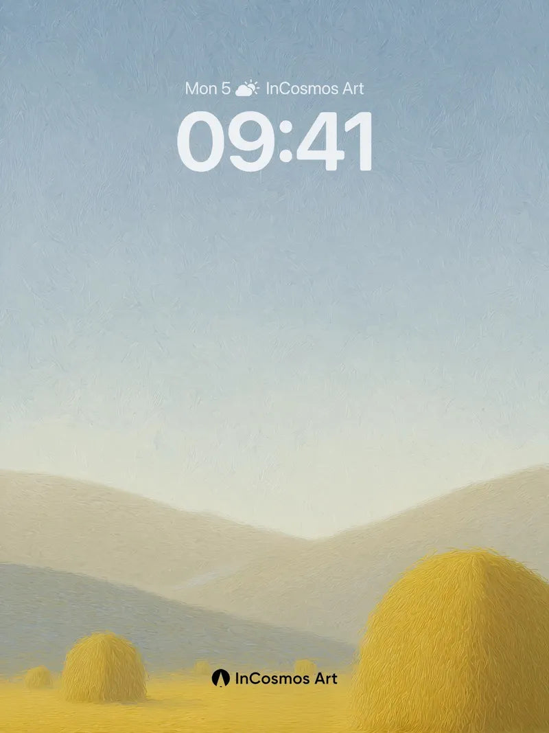 Golden Hush Wallpaper with Distant Hills