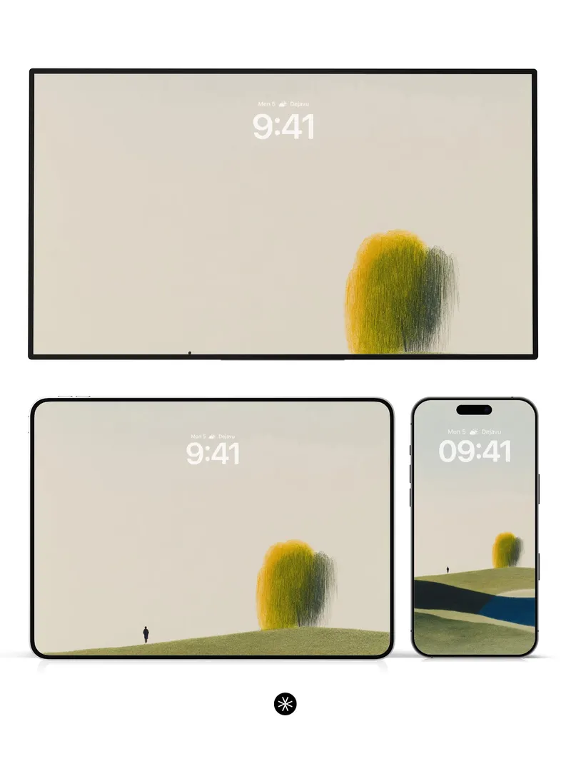 Solitary Horizon Gradient Wallpaper