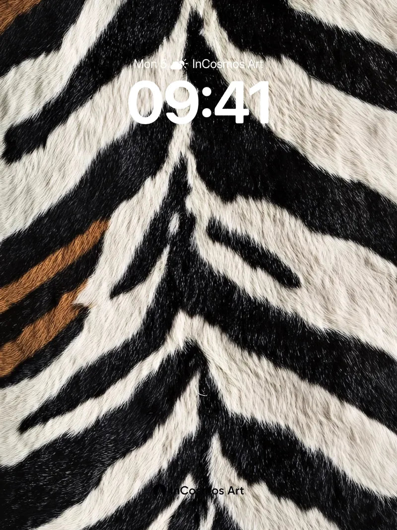 Wild Stripe Wallpaper with Faux Fur Texture