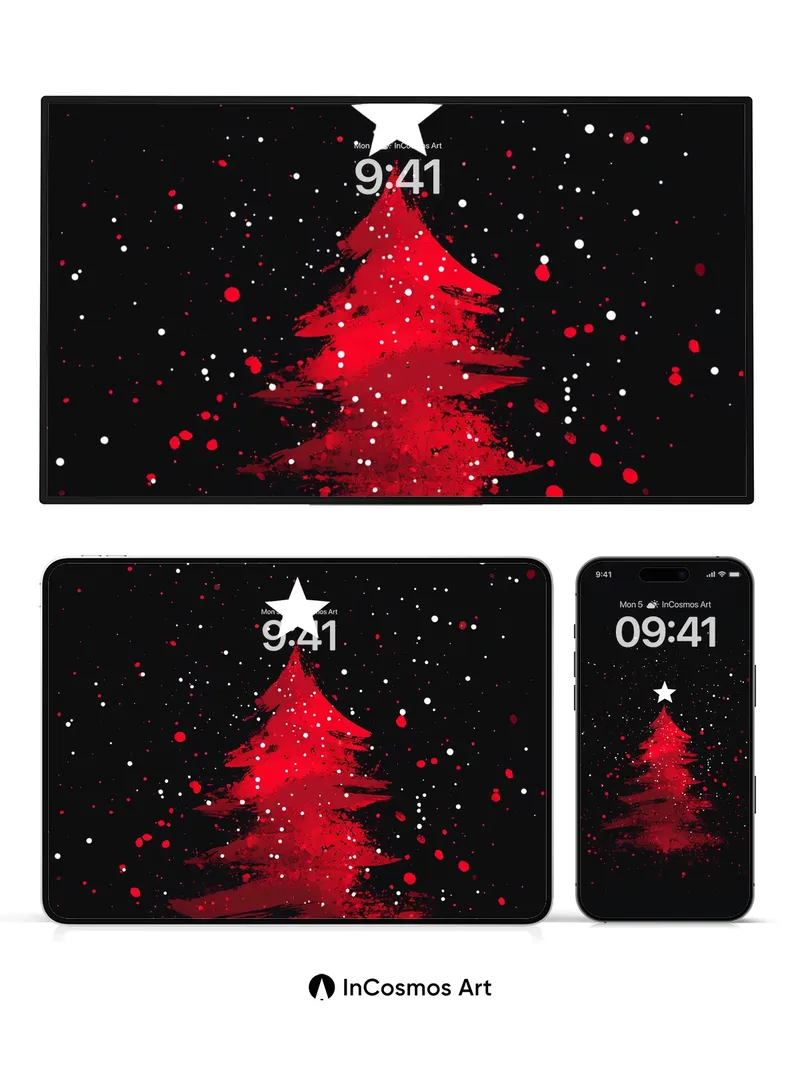 Cosmic Ember Wallpaper with Starlit Crown