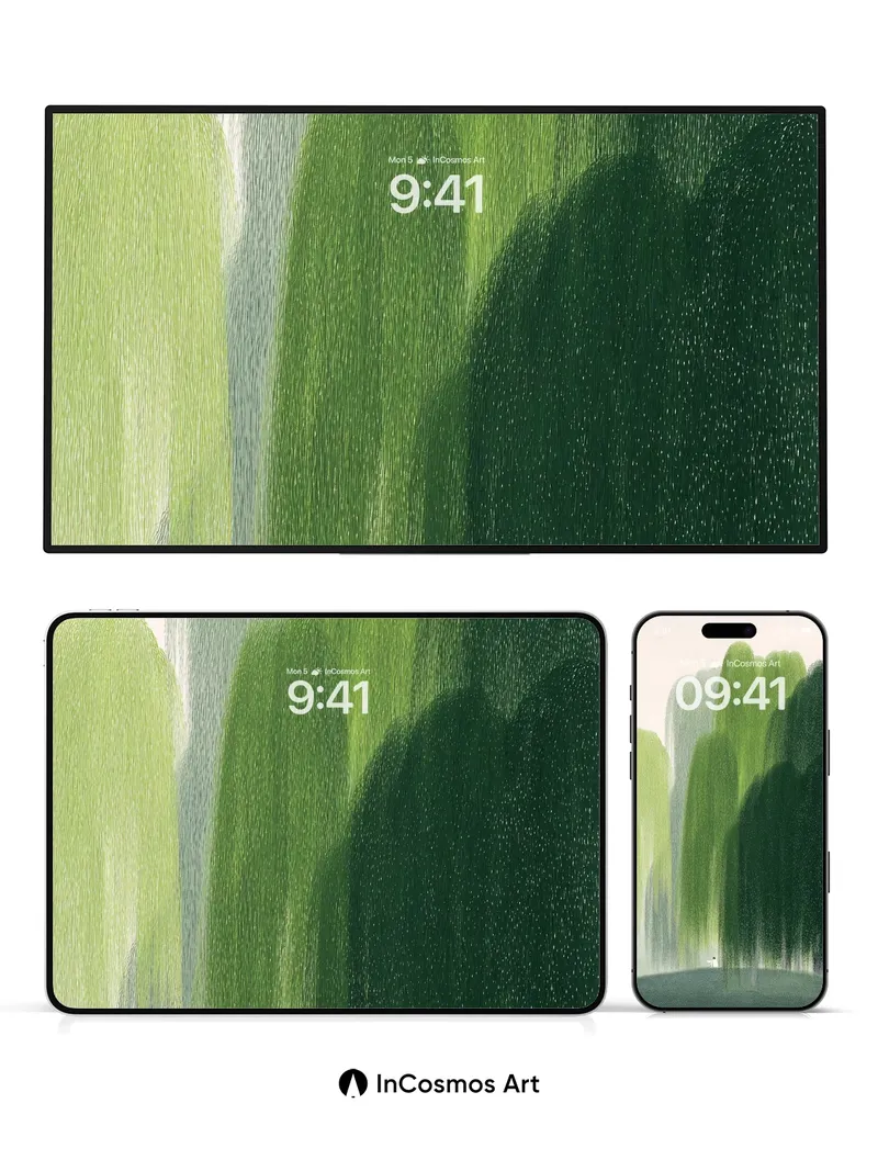 Whispering Canopy Wallpaper with Mist-Swathed Depths