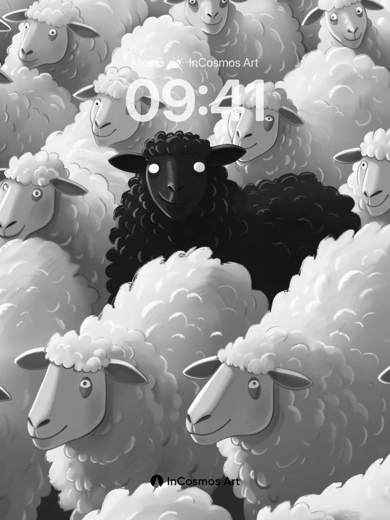 Singular Shadow Wallpaper with Flock of Wool wallpaper for iPhone, iPad & Mac