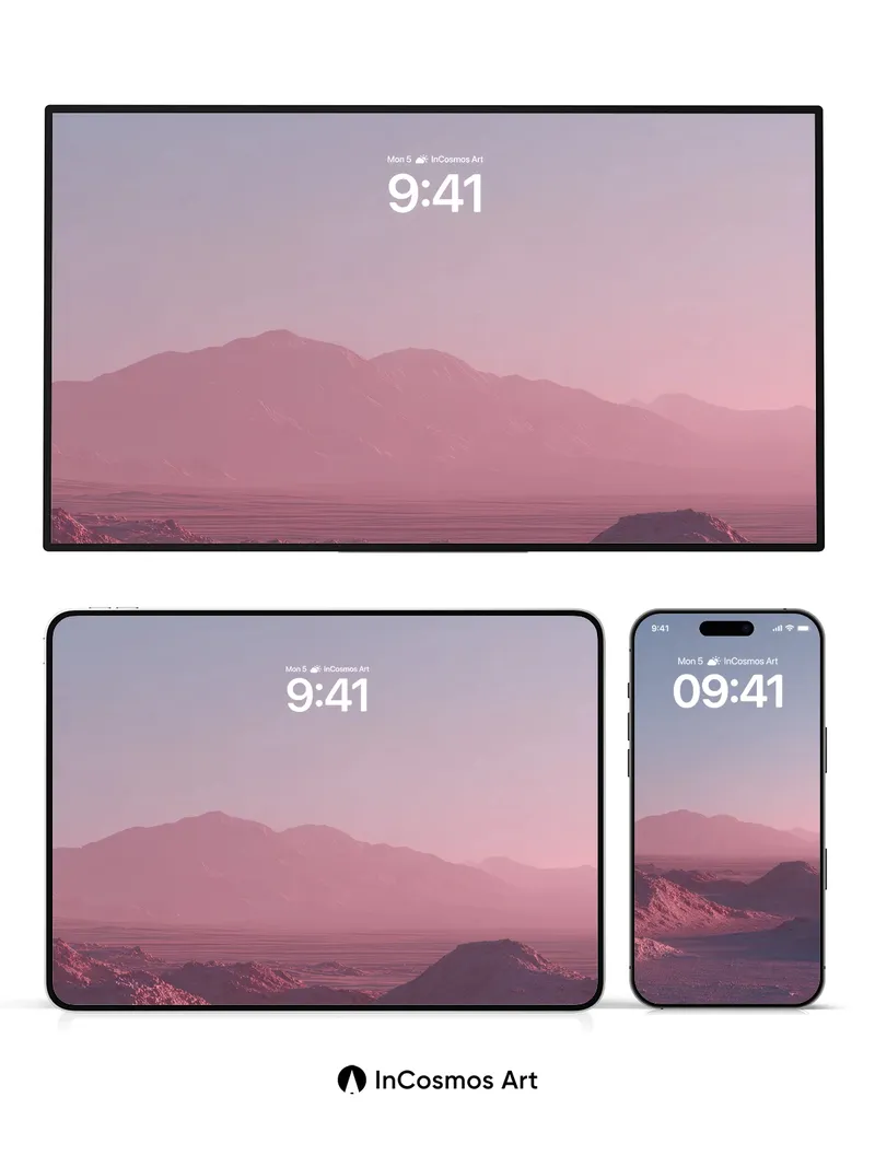 Silent Dunes Wallpaper with Rose Haze