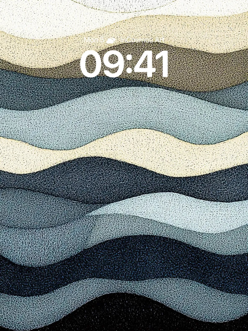 Serenity Wave Wallpaper with Textured Depth