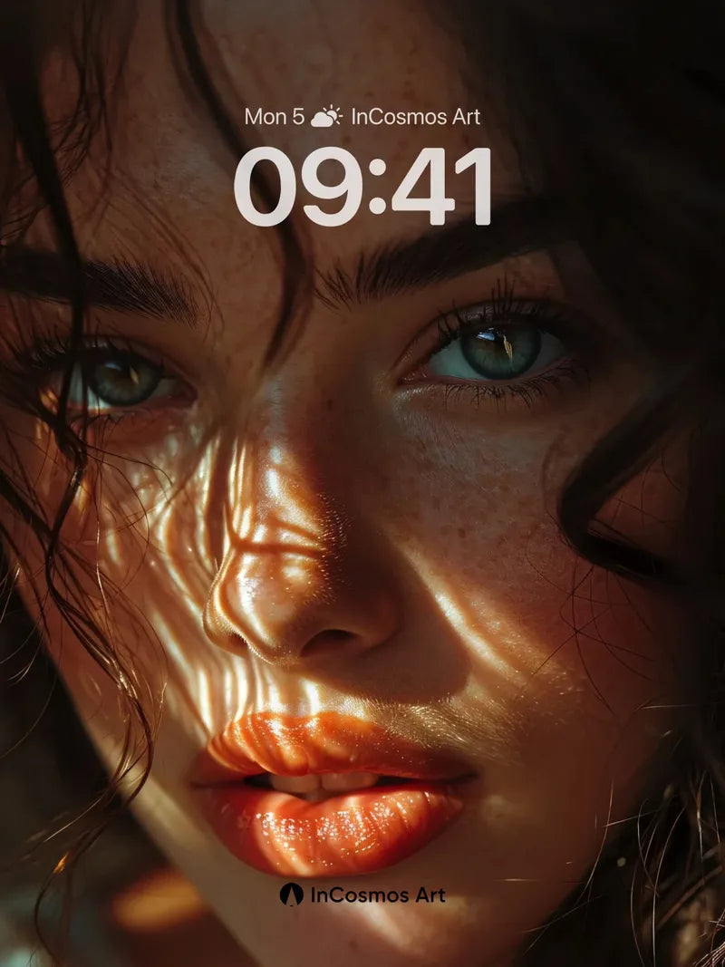 Sunlit Fractal Wallpaper with Freckled Skin wallpaper for iPhone, iPad & Mac
