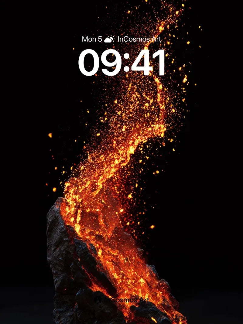 Incandescent Fury Wallpaper with Molten Veins