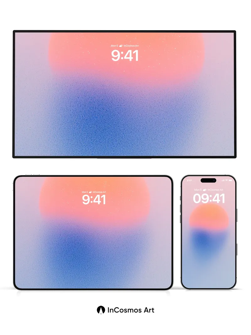 Serene Horizon Wallpaper with Ethereal Gradient