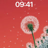 Whispering Dandelion Wallpaper with Floating Seeds wallpaper for iPhone, iPad & Mac