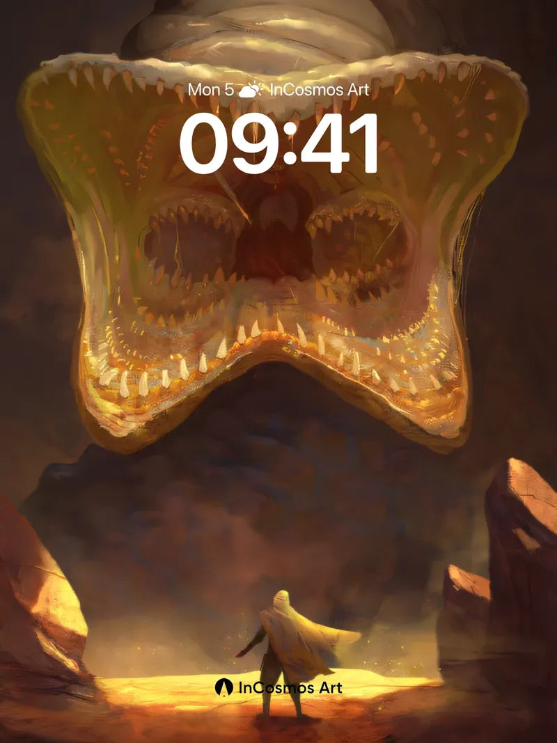 Desert Whisper Wallpaper with Sandworm's Gaze