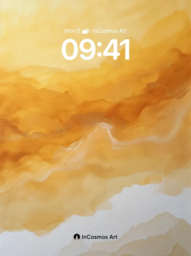 Golden Hush Wallpaper with Smoke Veils