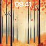 Autumn Hush Wallpaper with Falling Leaves wallpaper for iPhone, iPad & Mac