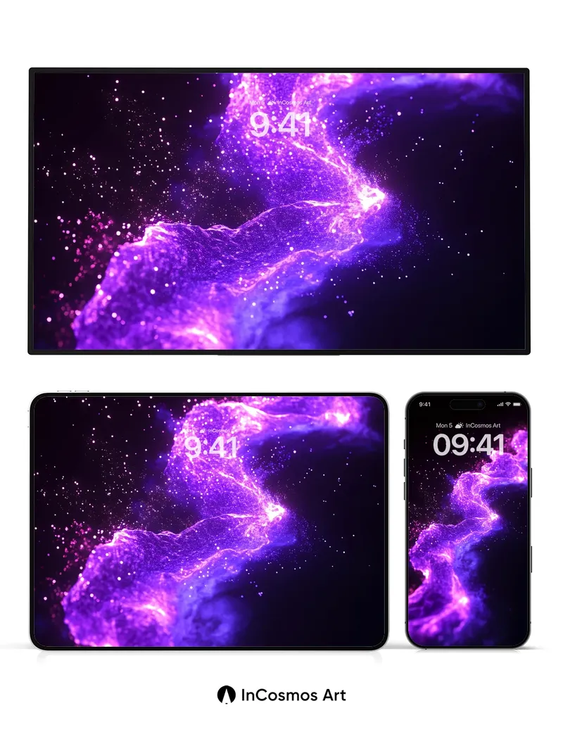 Electric Nebula Wallpaper with Cosmic Veins