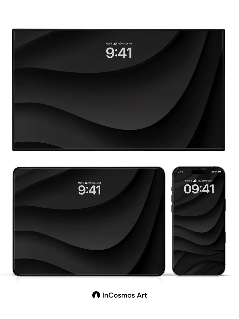 Shadowed Wave Wallpaper with Depth Play