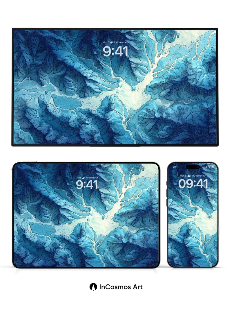 Frost Vein Wallpaper with Glacial Pulse