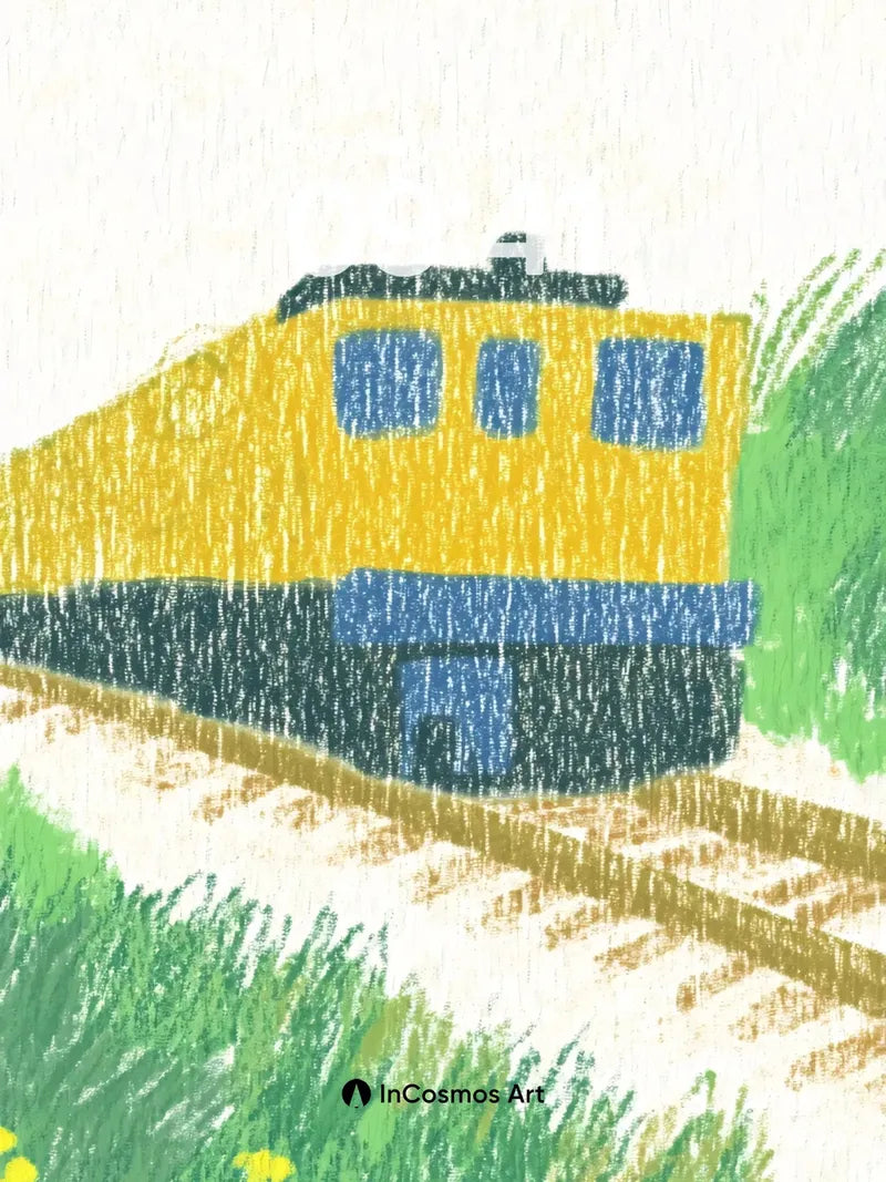 Whispering Rails Wallpaper with Crayon Texture