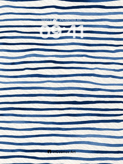 Calm Ocean Stripe Wallpaper with Watercolor Depth, iPhone Duo cover screen