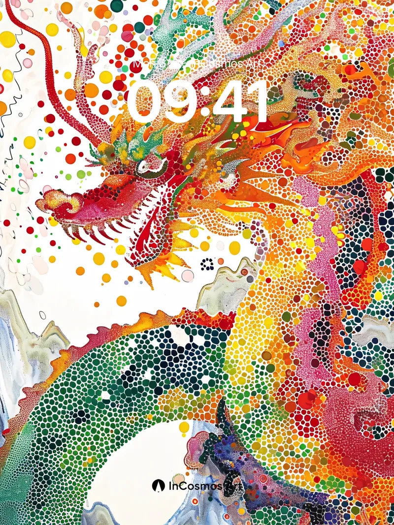 Cosmic Dragon Wallpaper with Polka-Dot Pulse wallpaper for iPhone, iPad & Mac