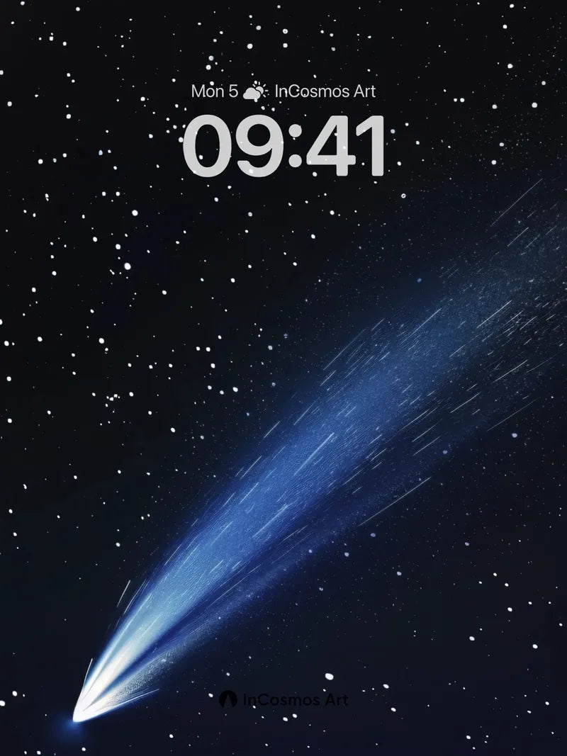 Celestial Trail Wallpaper with Icy Luminescence