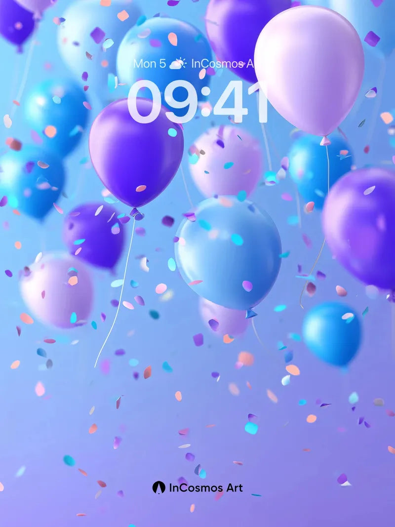 Floating Reverie Wallpaper with Confetti Drift wallpaper for iPhone, iPad & Mac