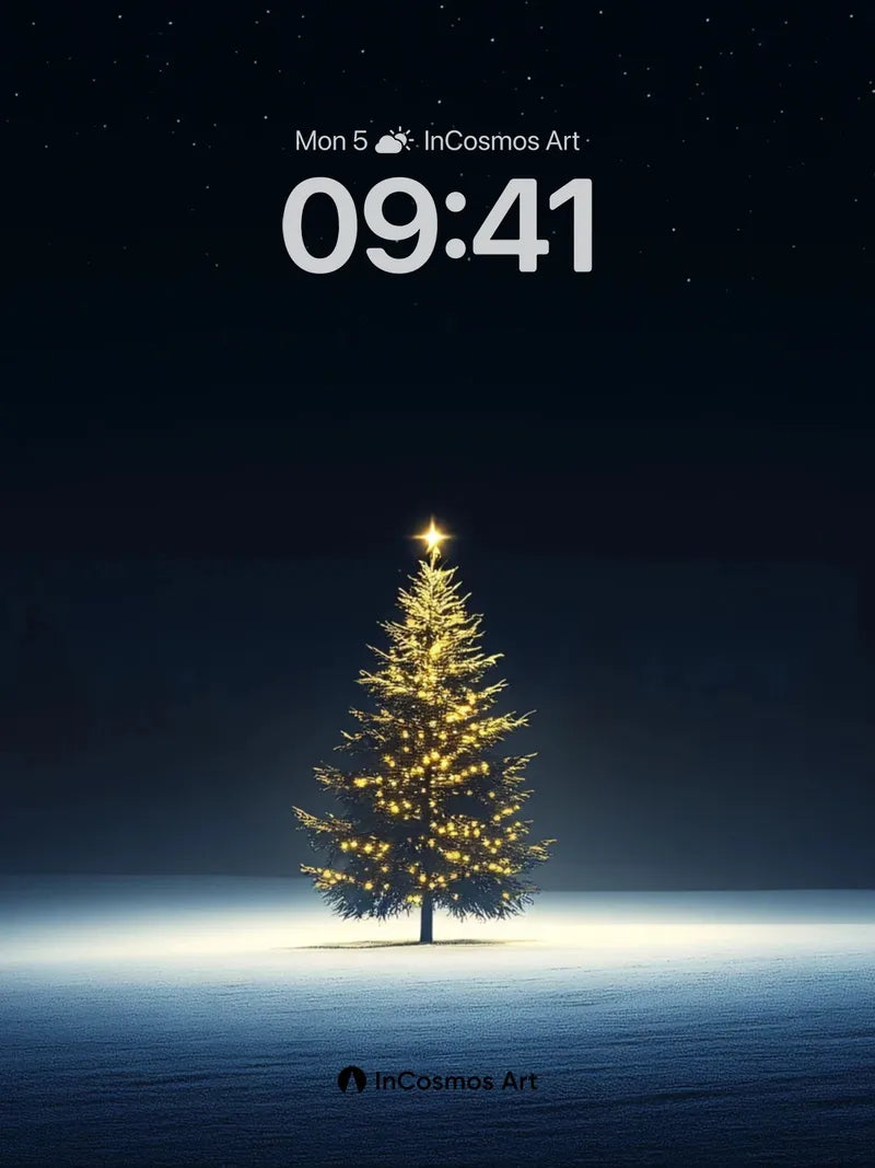 Solitary Radiance Wallpaper with Starlit Silence