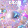 Luminous Confetti Wallpaper with Iridescent Balloons wallpaper for iPhone, iPad & Mac