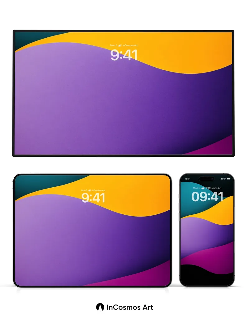 Liquid Horizon Wallpaper with Gradient Flow