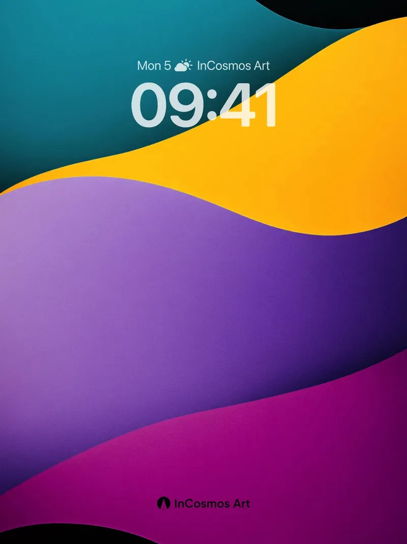 Liquid Horizon Wallpaper with Gradient Flow